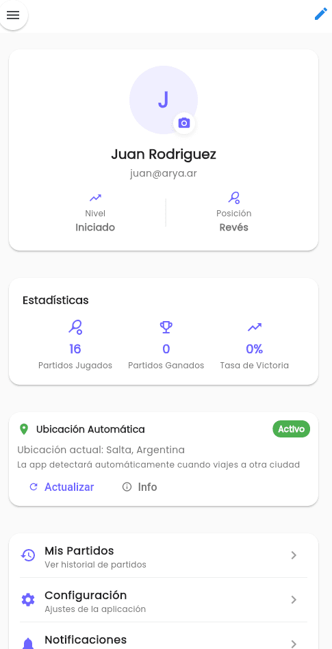 Tu perfil y preferencias